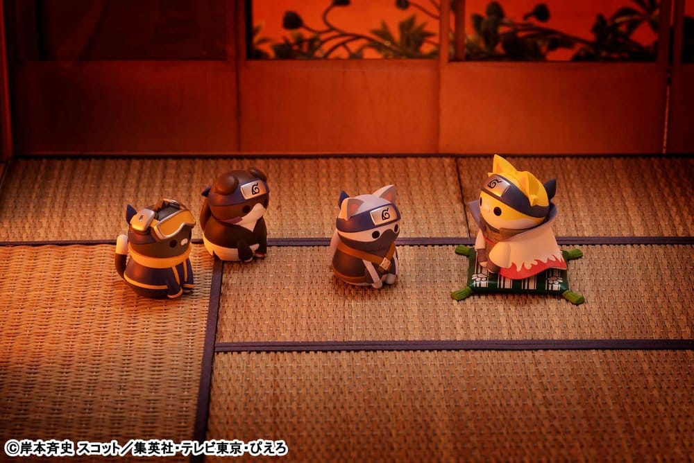 Naruto Shippuden Mega Cat Project Nyaruto! Once upon a time in Konoha village Mini Figures 3 cm Blind Box Display (8) (Repeat)