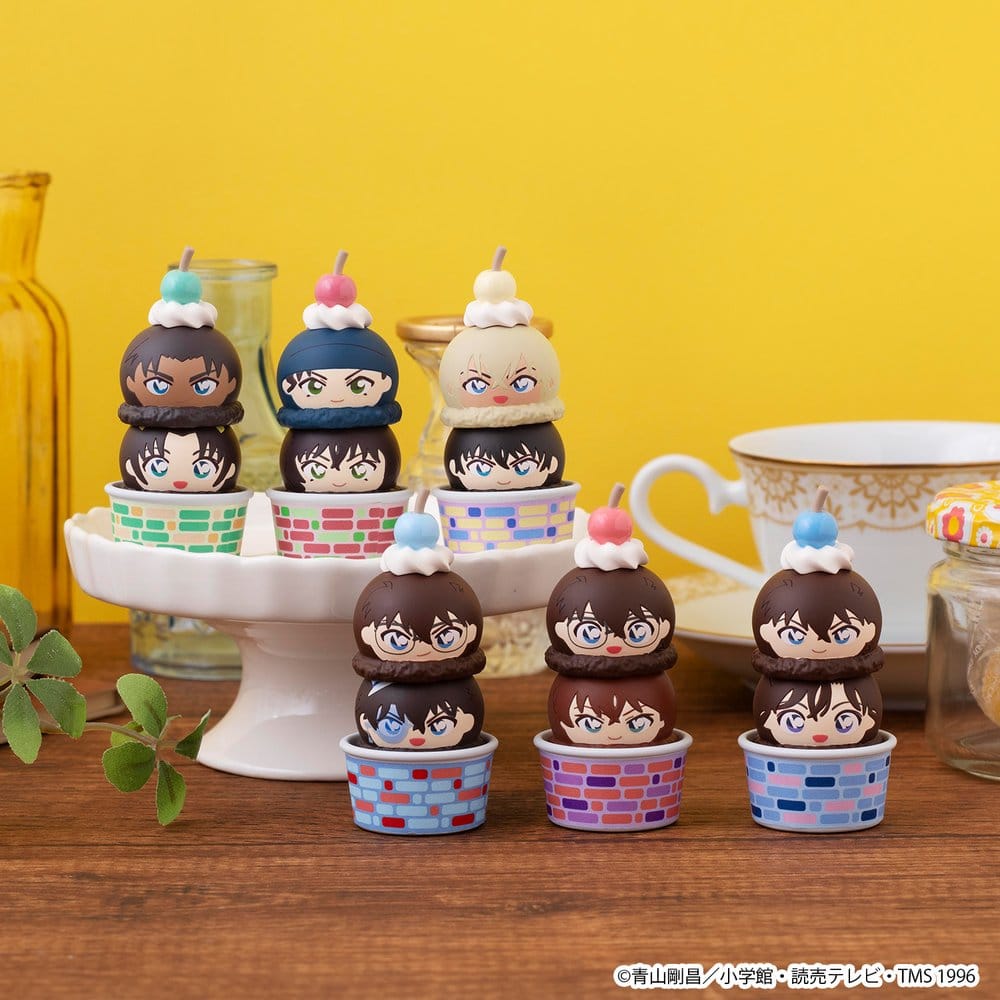 Detective Conan Tsumichen Stack Up & Change Mini Figures 8 cm Blind Box Assortment (6) (with gift)