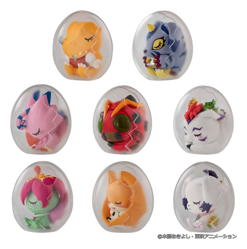 Digimon Adventure Mega Egg Figure Mini Figures Good Night Digicolle! 8 cm Blind Box Display (8)