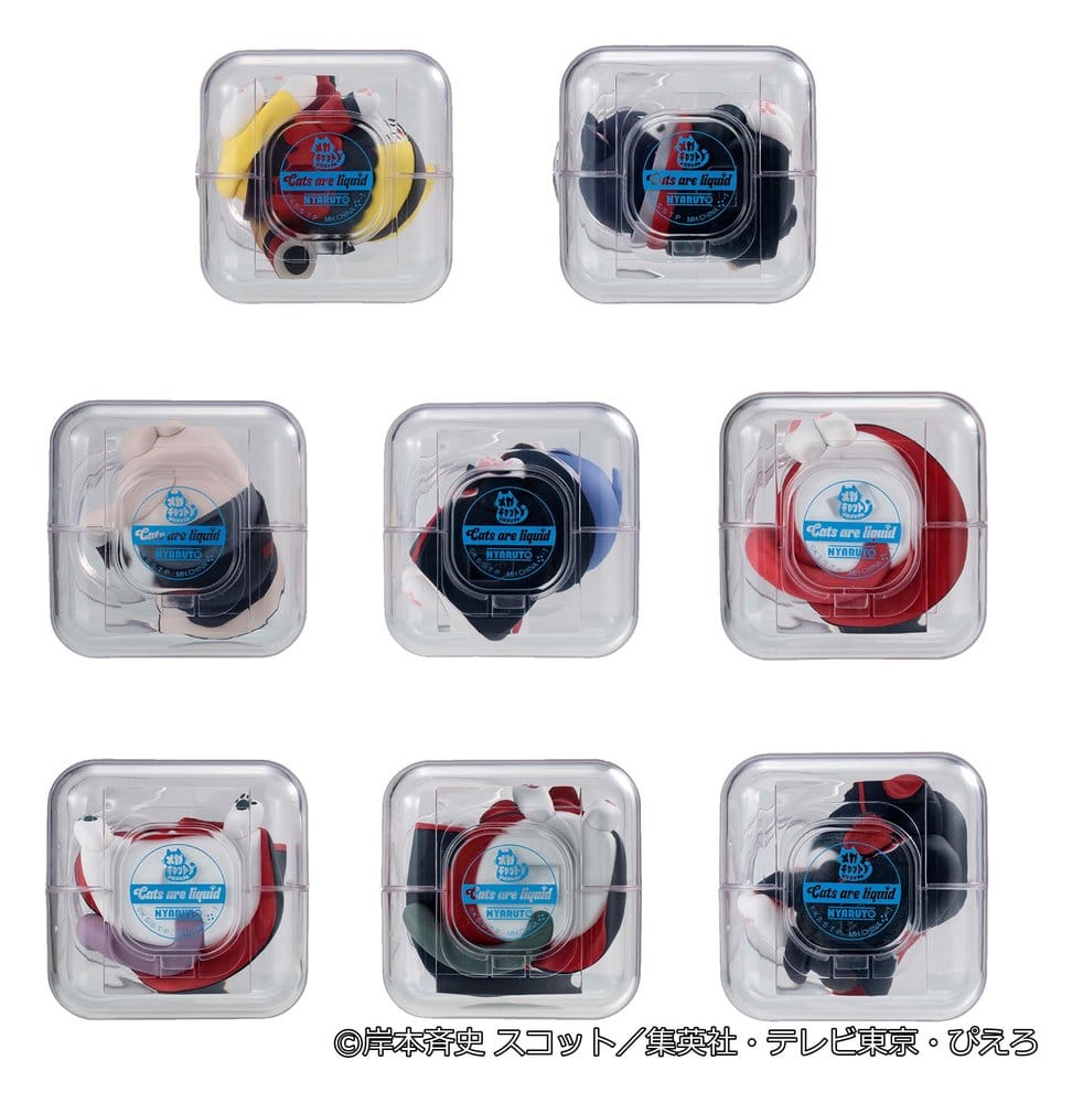Naruto Shippuden Mega Cat Project Mini Figures Good Night Nyaruto! Gathering Akatsuki Edition Vol. 1 6 cm Blind Box Display (8)