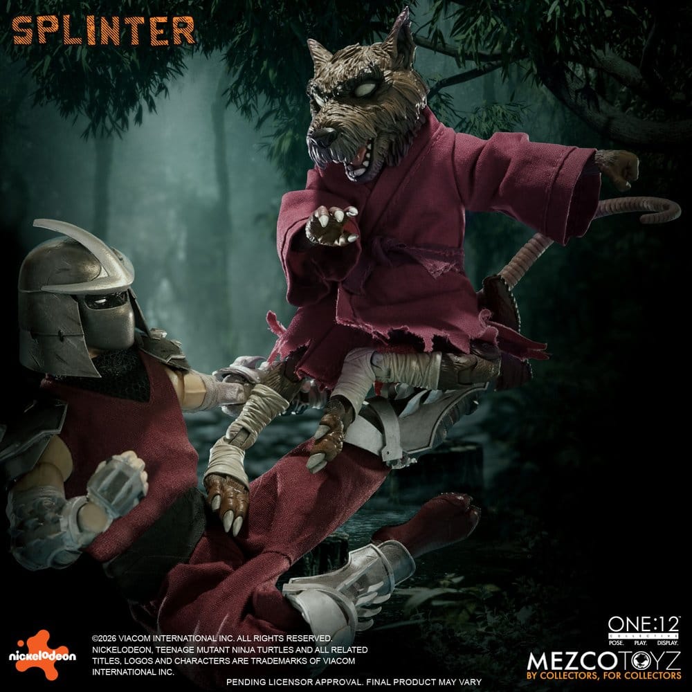 Teenage Mutant Ninja Turtles One:12 Collective Action Figure 1/12 Splinter 17 cm