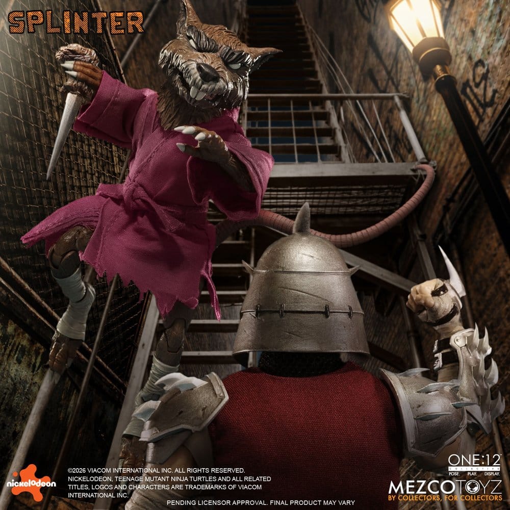 Teenage Mutant Ninja Turtles One:12 Collective Action Figure 1/12 Splinter 17 cm