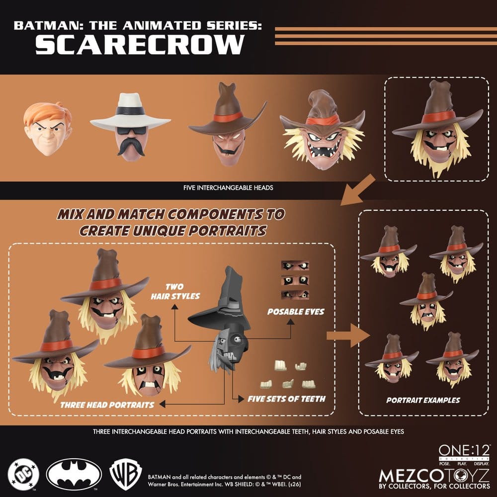 Batman: The Animated Series One:12 Collective Action Figure Scarecrow 17 cm