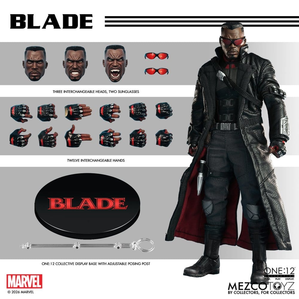 Marvel Comics One:12 Collective Action Figure 1/12 Blade 17 cm