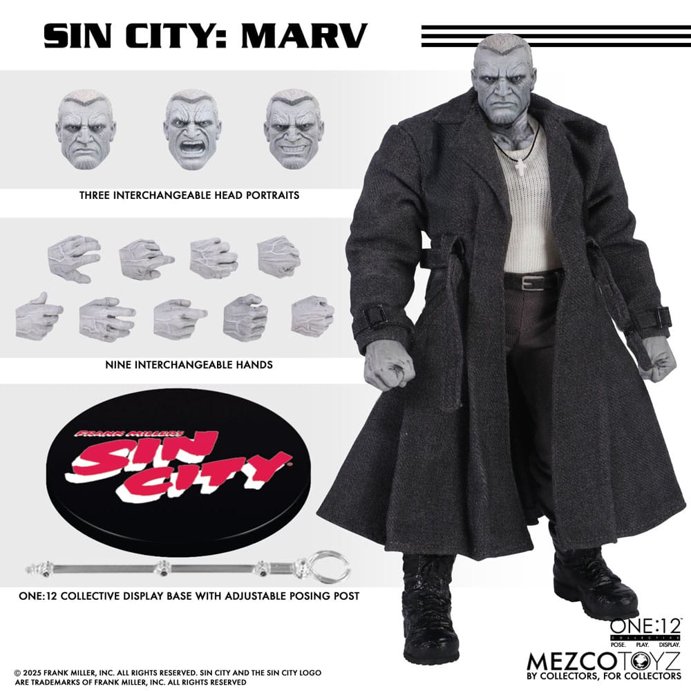 Sin City Action Figure 1/12 Marv 17 cm