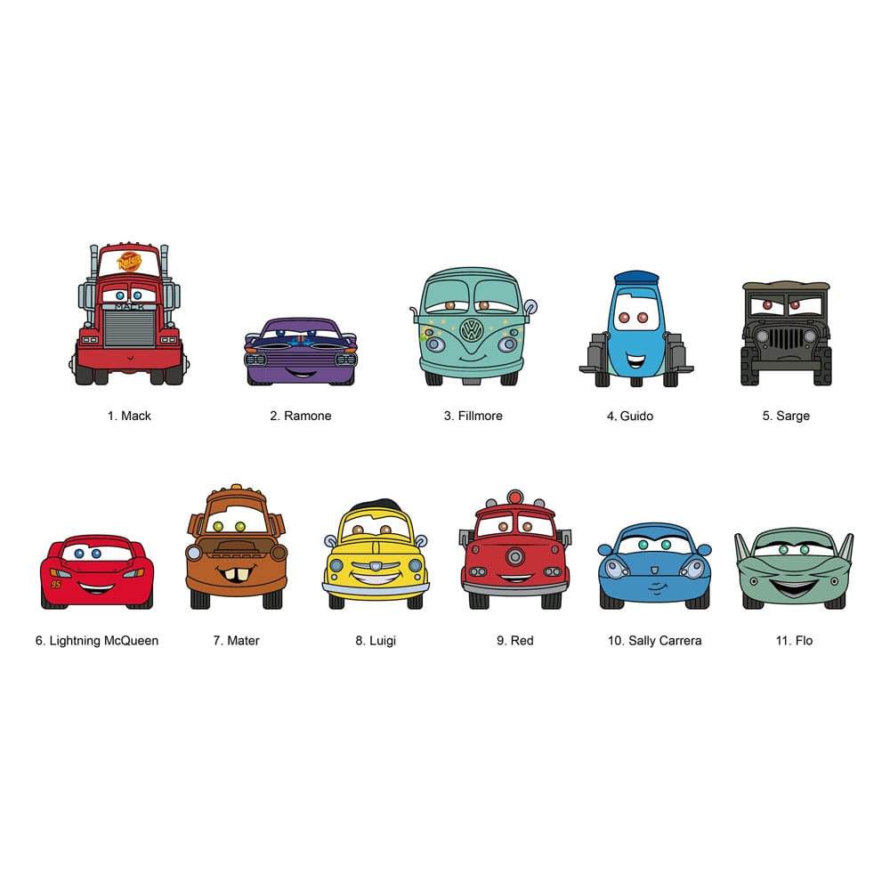 Cars 3D PVC Bag Clips Series 1 Display (24)