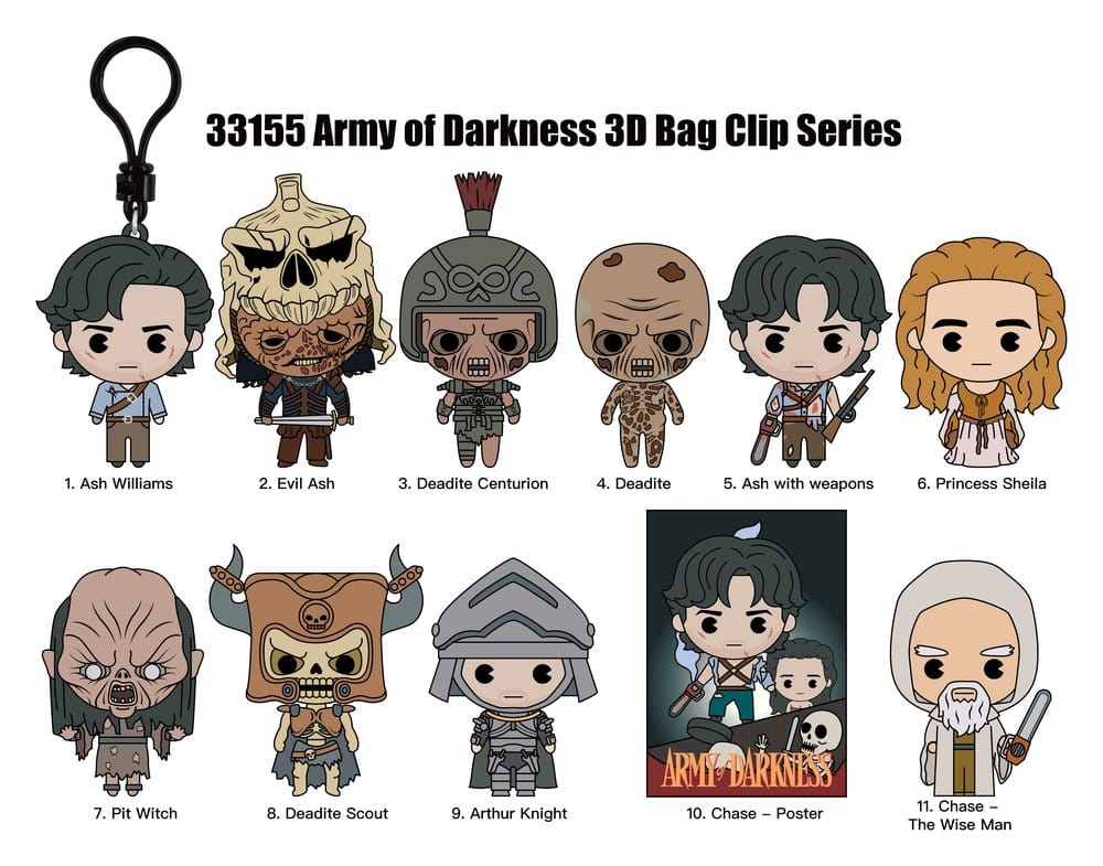 Army of Darkness 3D PVC Bag Clips Series 1 Blind Bag Display (24)