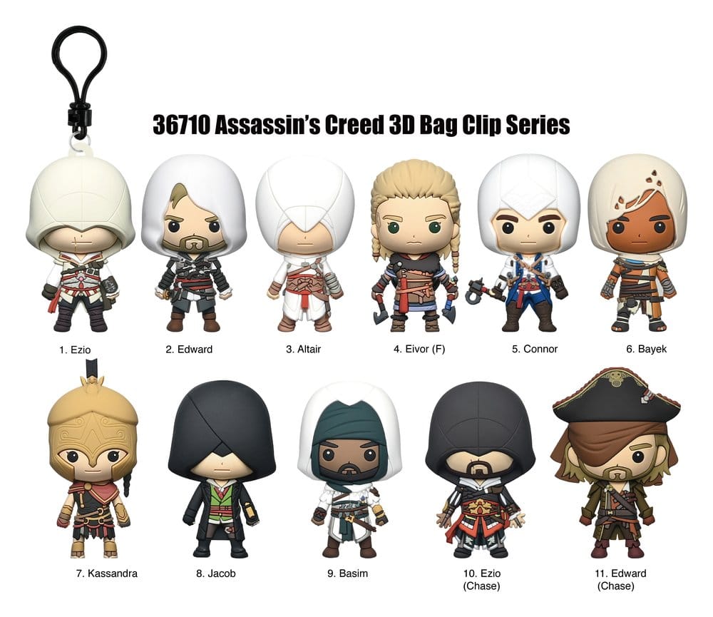 Assassin's Creed 3D Foam Bag Clips Series 1 Display (24)