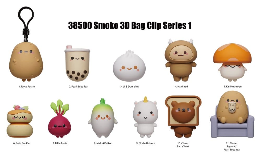 Smoko 3D Foam Bag Clips Serie 1 Display (24)