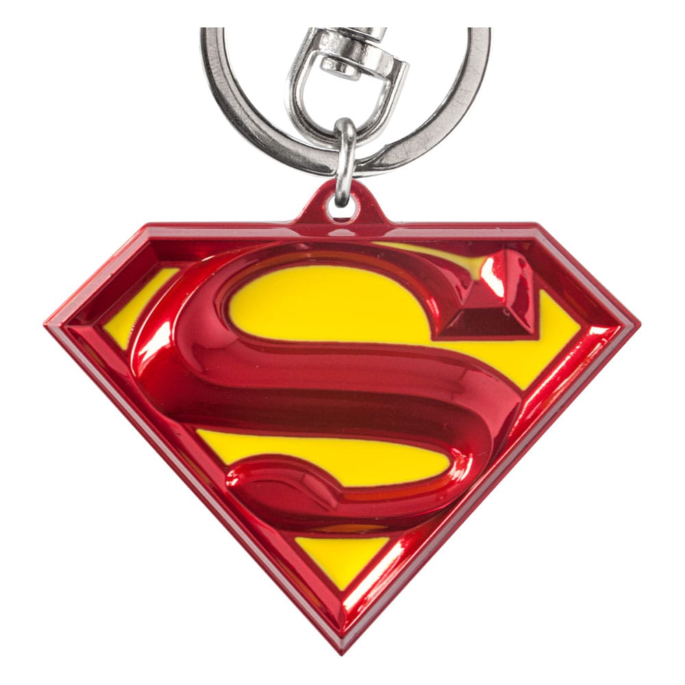 DC Pewter-Keychain Superman Logo coloured