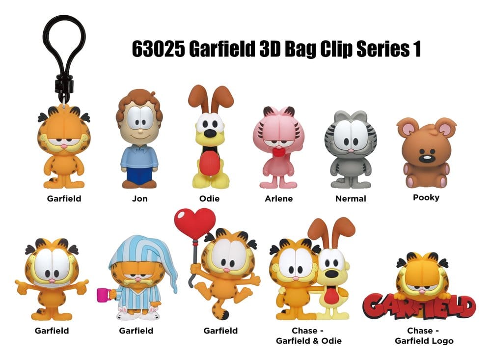 Garfield 3D Foam Bag Clips Series 1 Display (24)