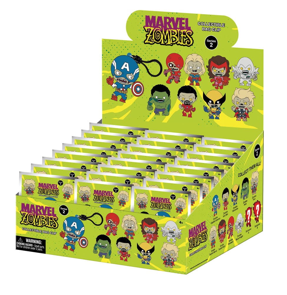 Marvel PVC Bag Clips Series 2 Zombies  Display (24)