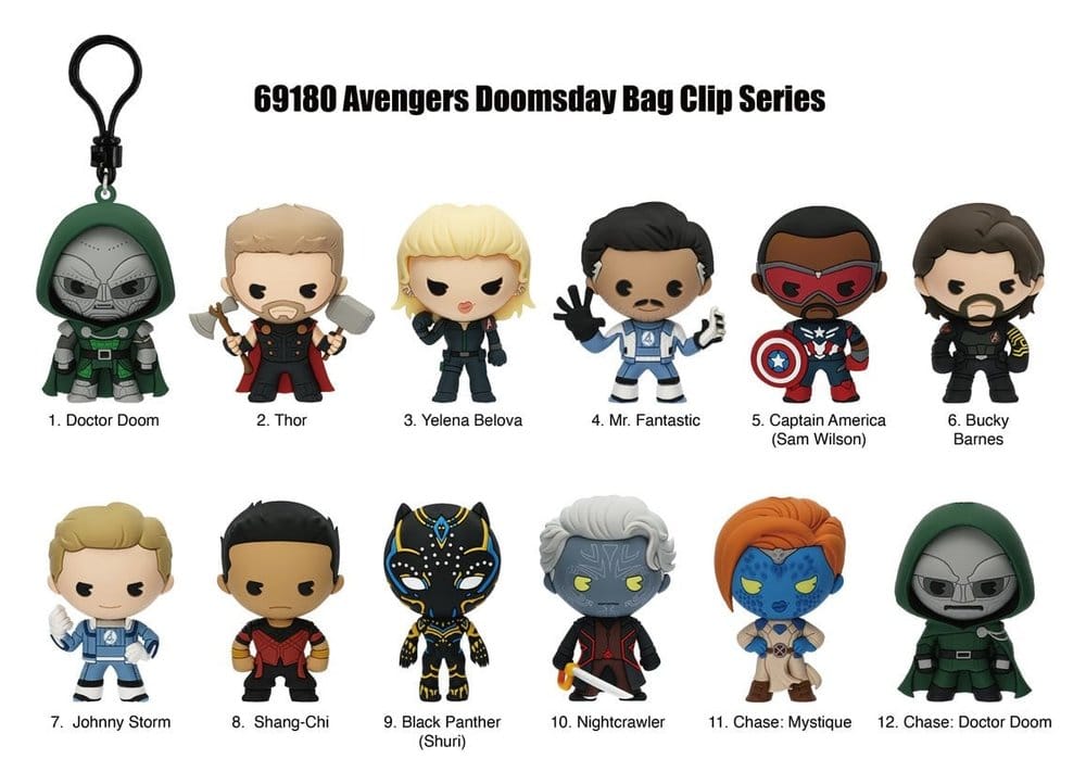 Avengers 3D PVC Bag Clips Series 1 Display (24)