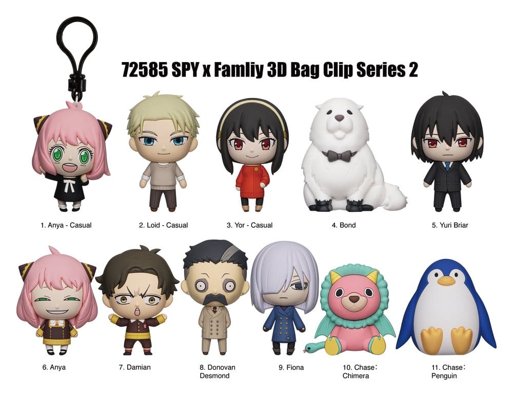 Spy x Family 3D Foam Bag Clips Series 2 Display (24)