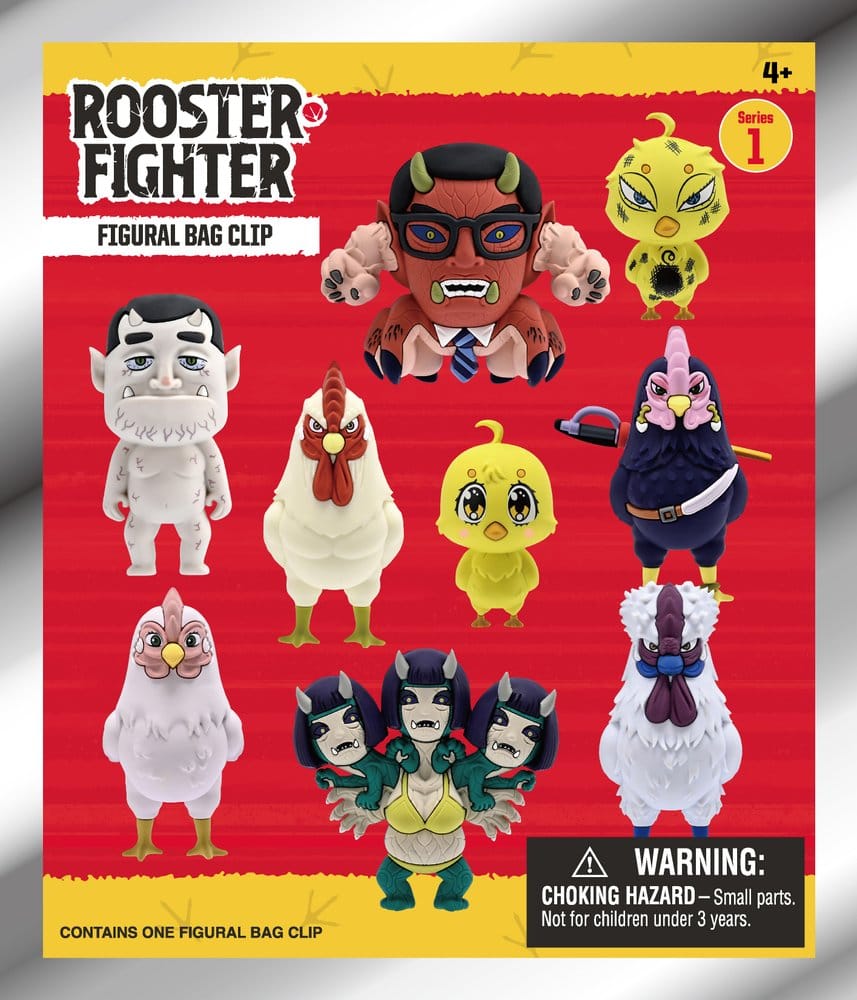 Rooster Fighter 3D PVC Bag Clips Series 1 Blind Bag Display (24)