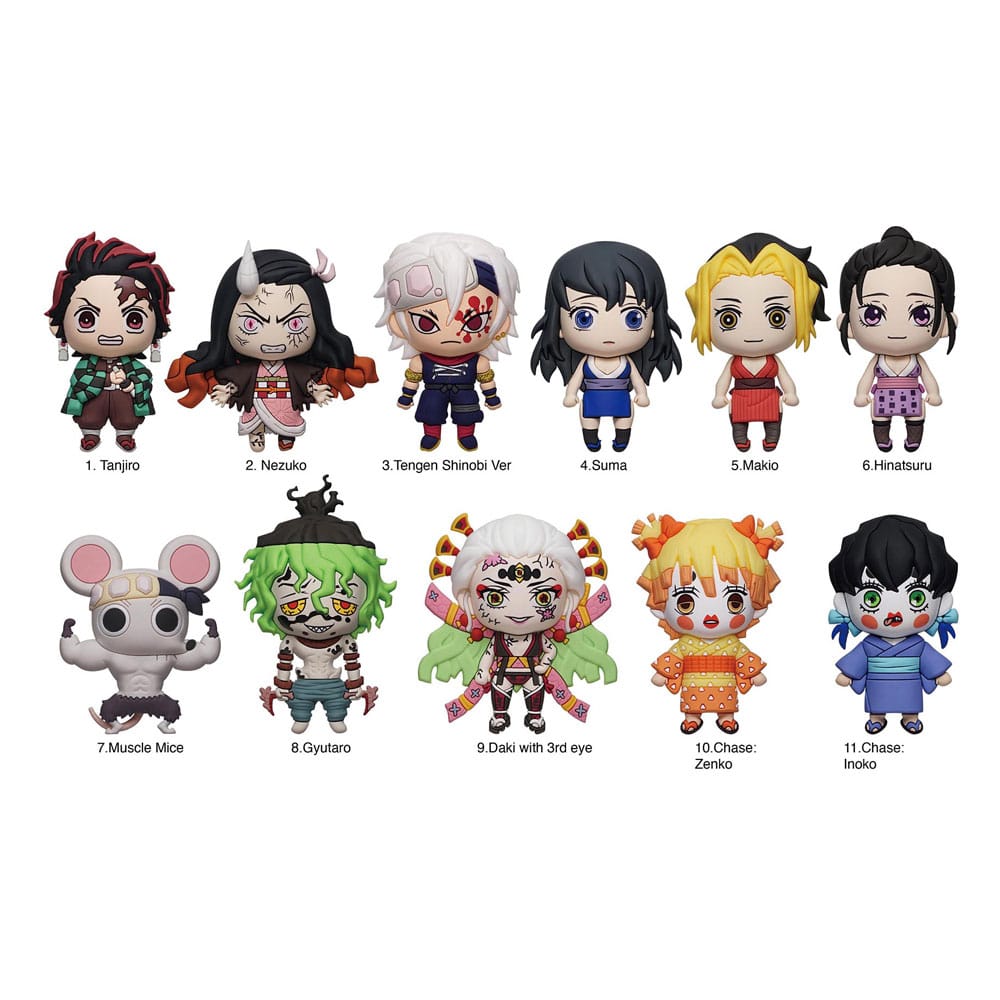 Demon Slayer: Kimetsu no Yaiba 3D PVC Bag Clips Series 6 Display (24)