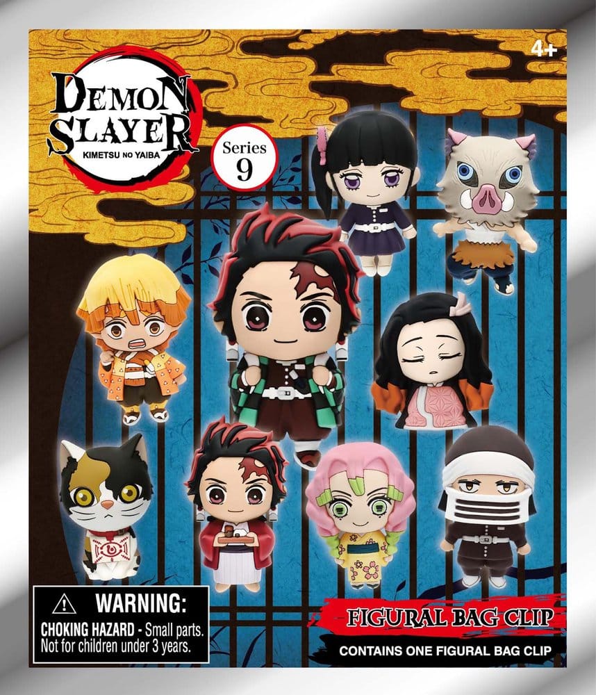 Demon Slayer: Kimetsu no Yaiba 3D PVC Bag Clips Series 9 Blind Bag Display (24)