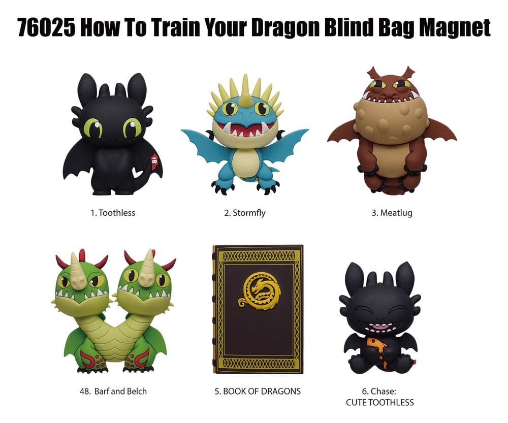 How to Train Your Dragon Magnets blind pack Series 1 Display (12)