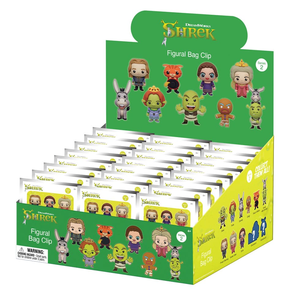Shrek PVC Bag Clips Series 2 Display (24)