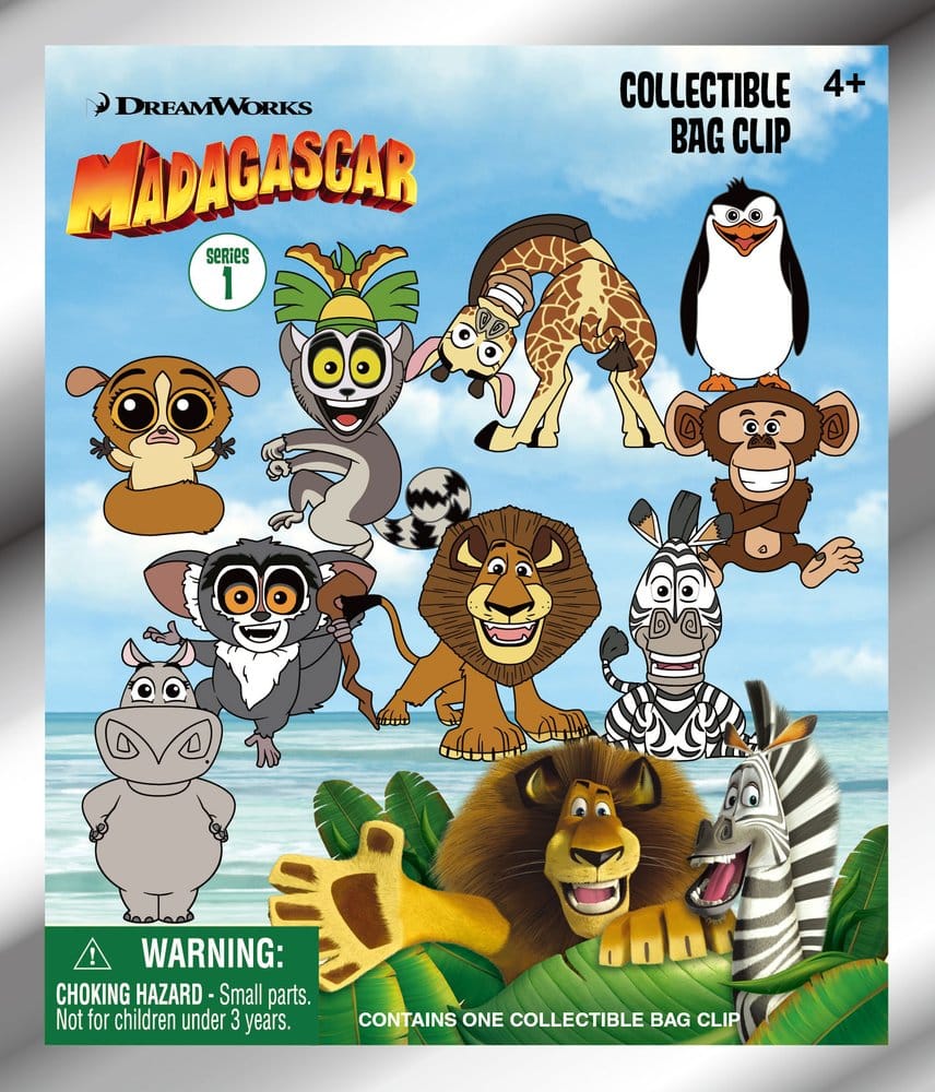 Madagascar 3D Foam Bag Clips Series 1 Display (24)