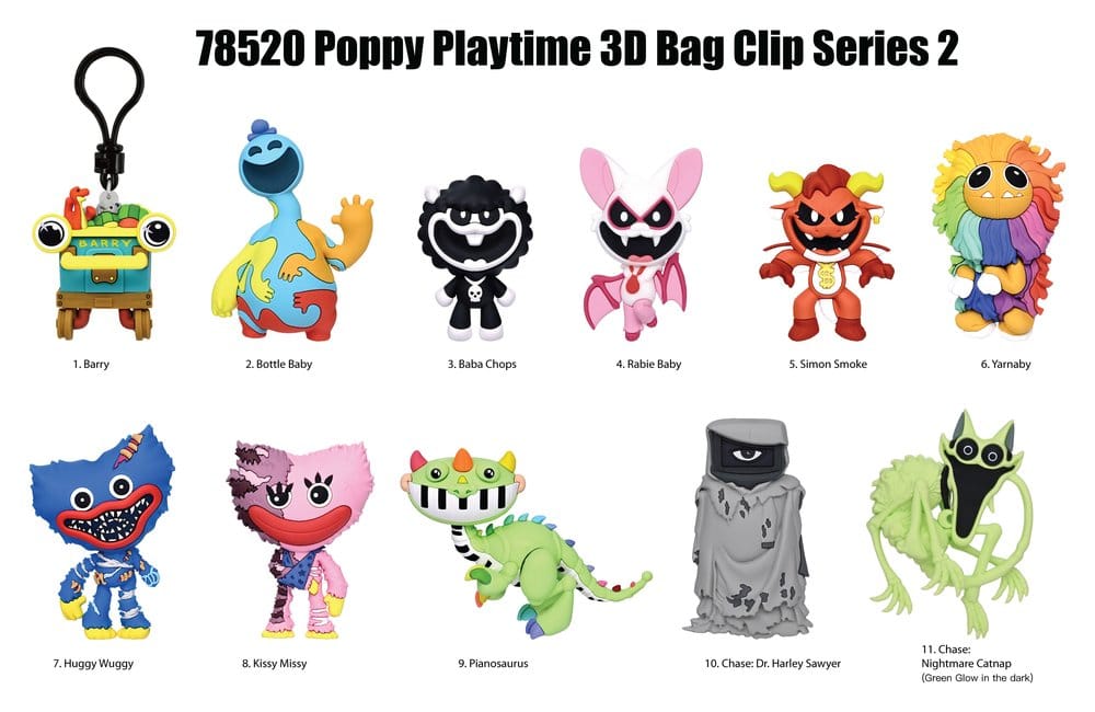 Poppy Playtime 3D Foam Bag Clips Series 2 Display (24)