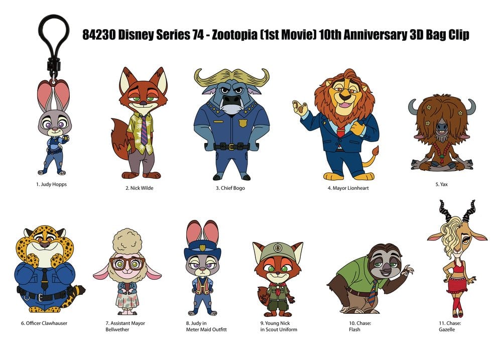 Zootopia 3D Foam Bag Clips Serie 73 Display (24)