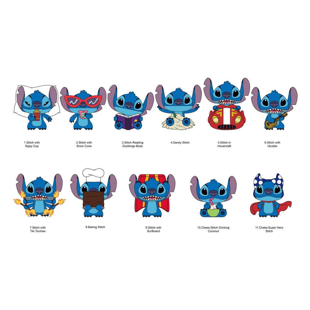 Lilo & Stitch 3D PVC Bag Clips Series 7 Display (24)