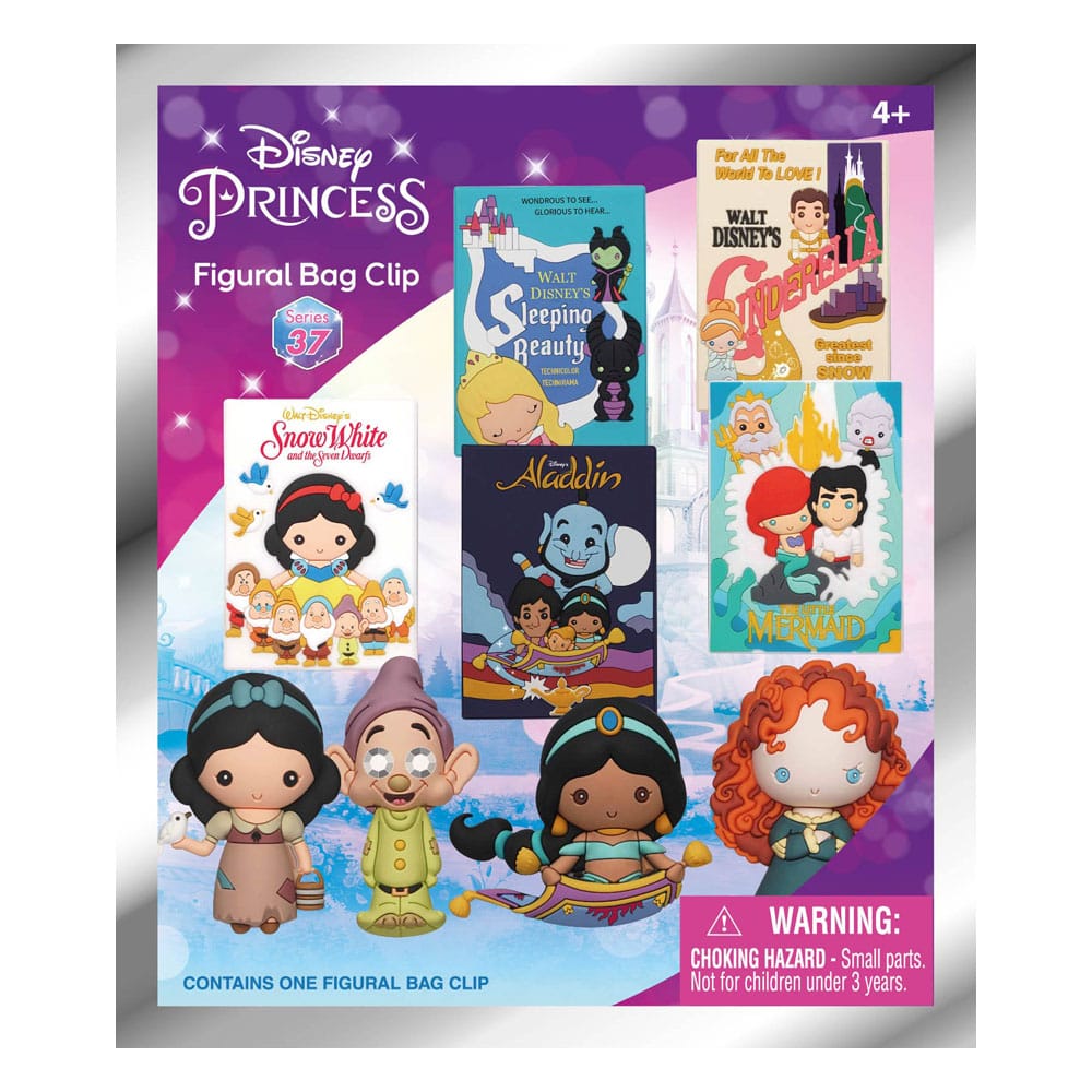 Disney 3D PVC Bag Clips Ultimate Princess Series 37 Display (24)