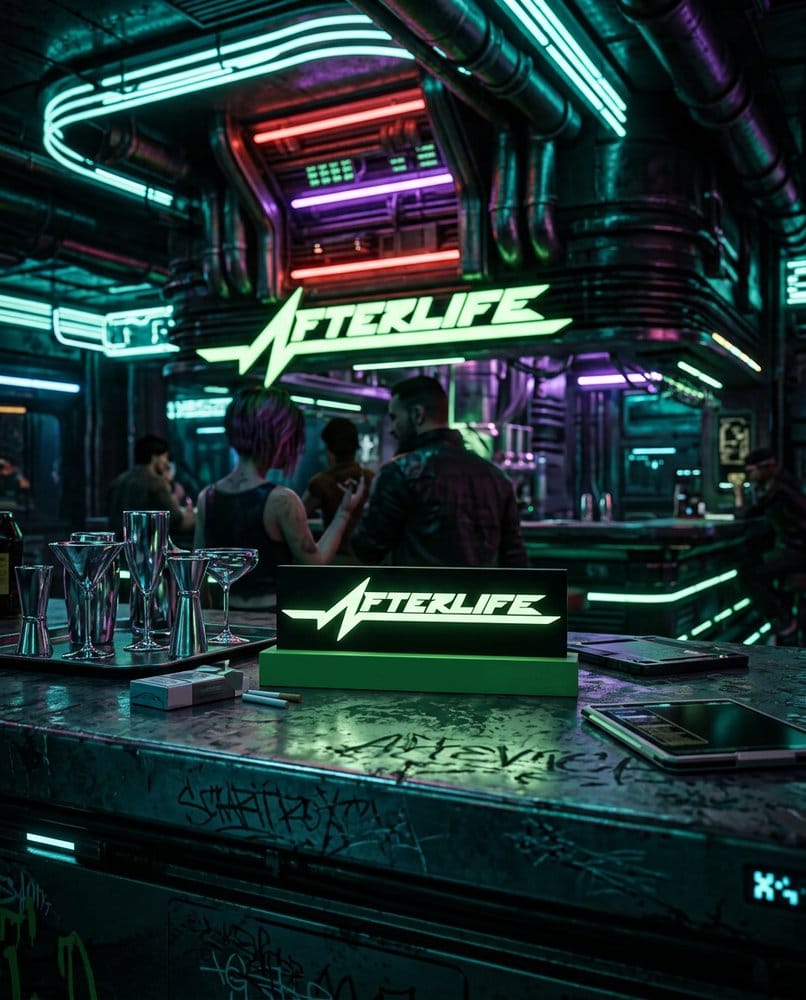 Cyberpunk 2077 Logo Light Afterlife 8 cm