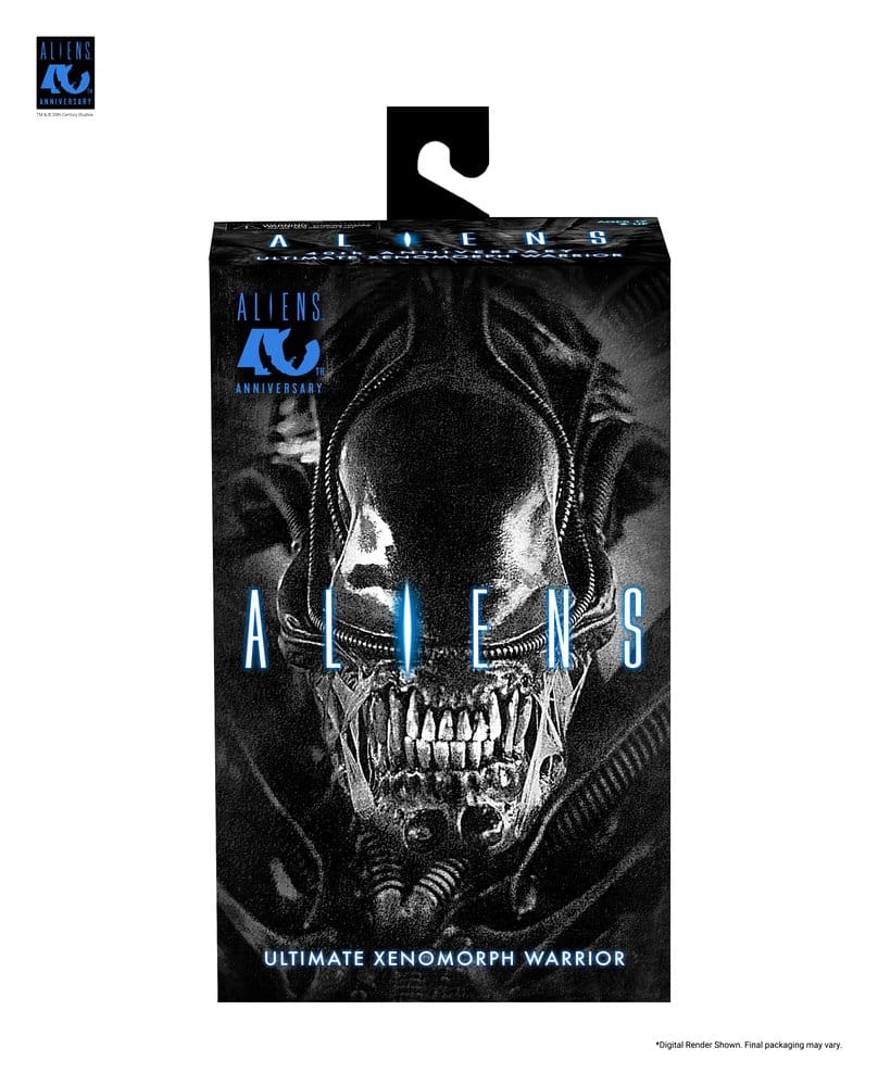 Aliens Ultimate Action Figure Warrior (1986) Xenomorph Black (40th Anniversary) 23 cm