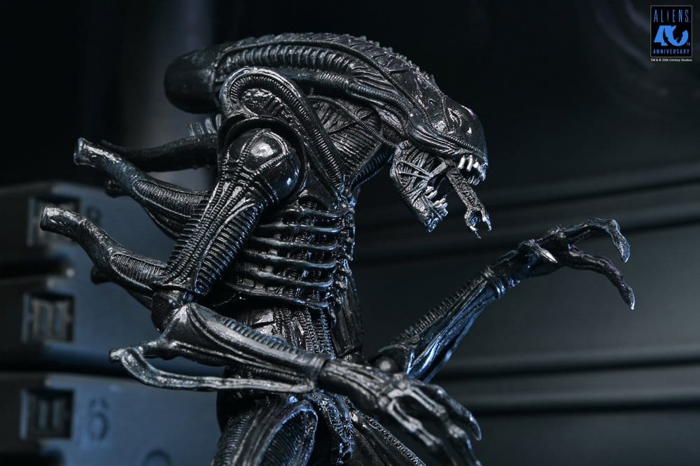 Aliens Ultimate Action Figure Warrior (1986) Xenomorph Black (40th Anniversary) 23 cm