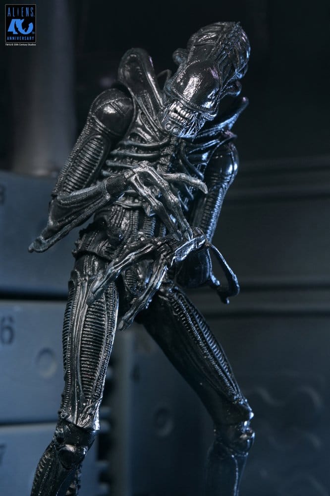 Aliens Ultimate Action Figure Warrior (1986) Xenomorph Black (40th Anniversary) 23 cm