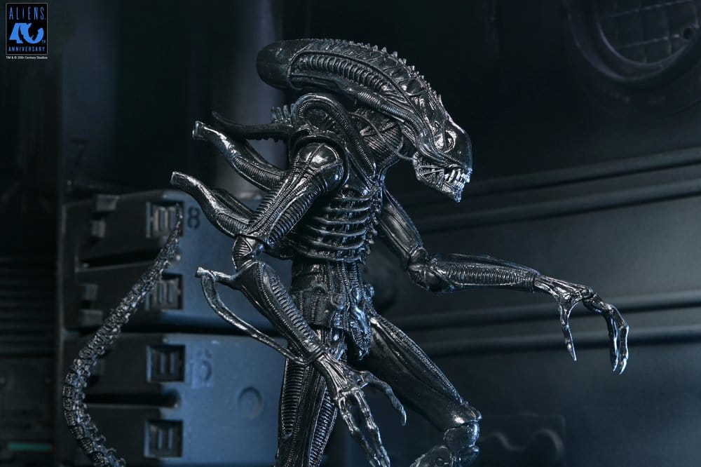 Aliens Ultimate Action Figure Warrior (1986) Xenomorph Black (40th Anniversary) 23 cm