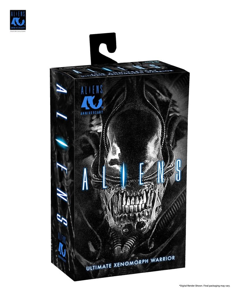Aliens Ultimate Action Figure Warrior (1986) Xenomorph Black (40th Anniversary) 23 cm