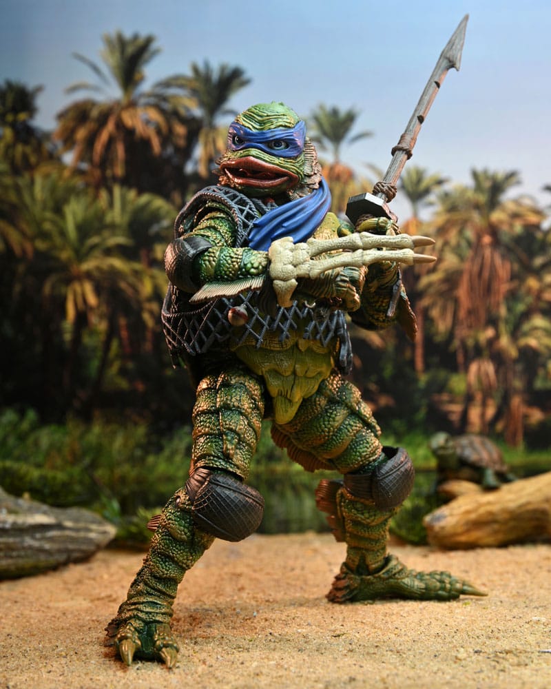 Universal Monsters x Teenage Mutant Ninja Turtles Scale Action Figure Leonardo as the Creature 18 cm