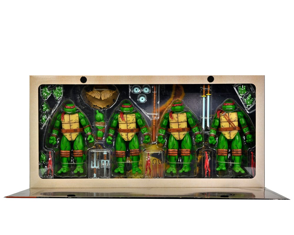 Teenage Mutant Ninja Turtles (Mirage Comics) Action Figures 4-Pack Leonardo, Raphael, Michelangelo, & Donatello 18 cm
