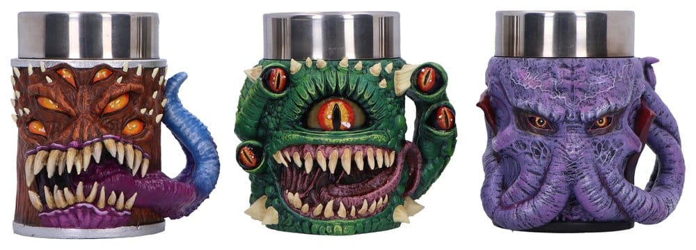 Dungeons & Dragons Set of 3 Mini Tankards Mini Monster 9 cm