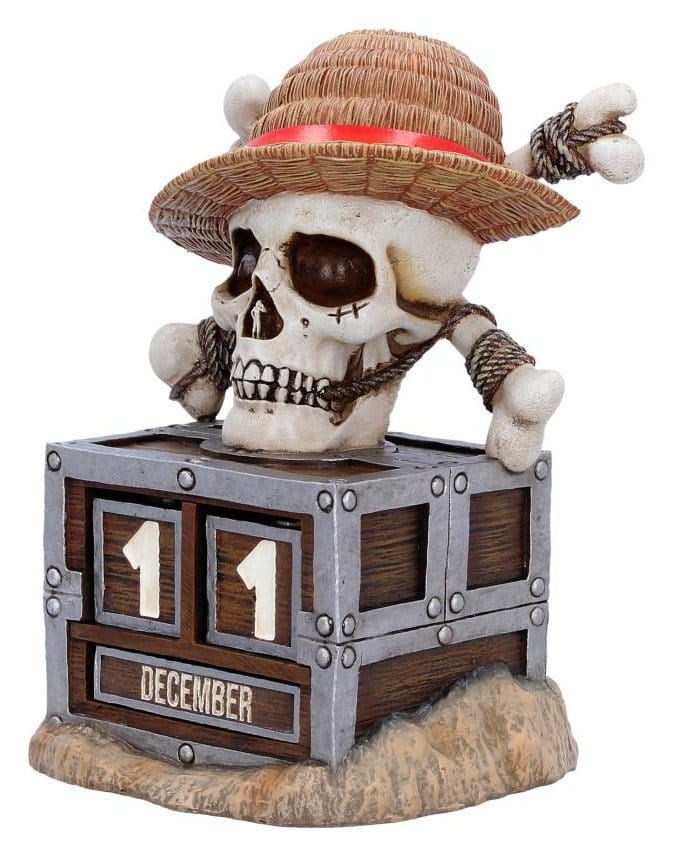 One Piece Perpetual Calendar Luffy Jolly Roger 16 cm