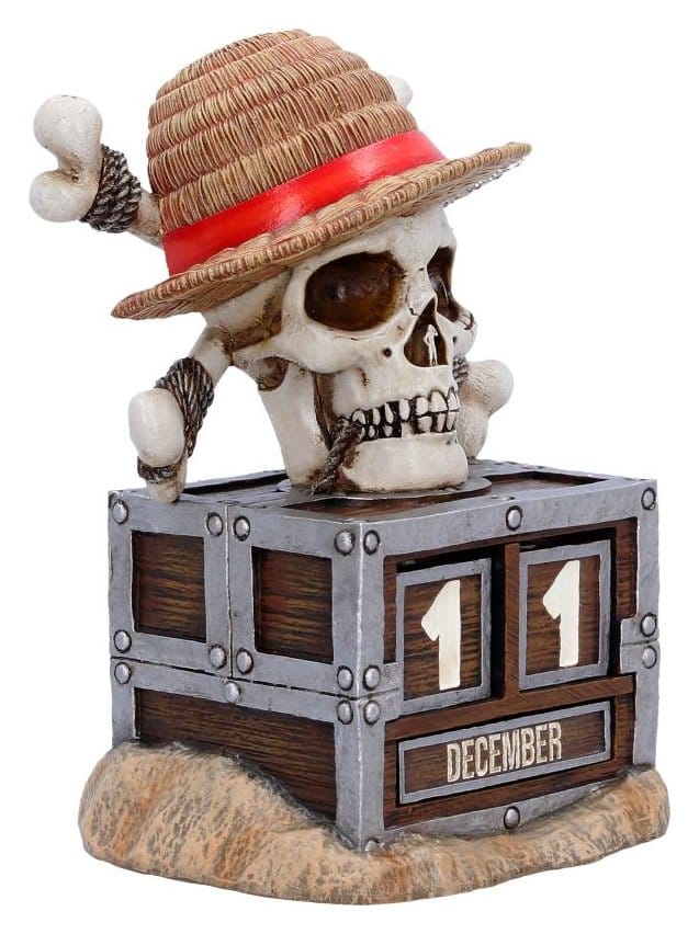 One Piece Perpetual Calendar Luffy Jolly Roger 16 cm