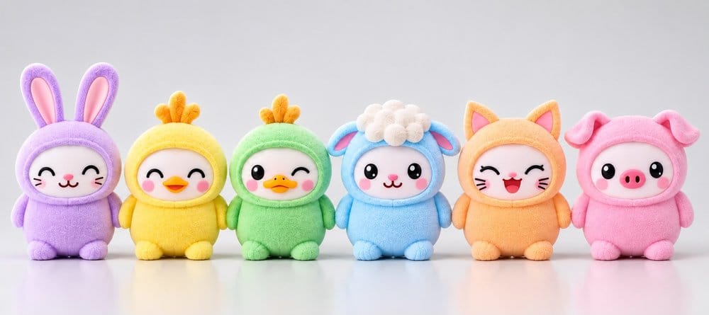 LamaTama Electronic Collectible Figures 6 cm Special Flocked Easter Edition 2027 heo Exclusive Blind Box Display (24)