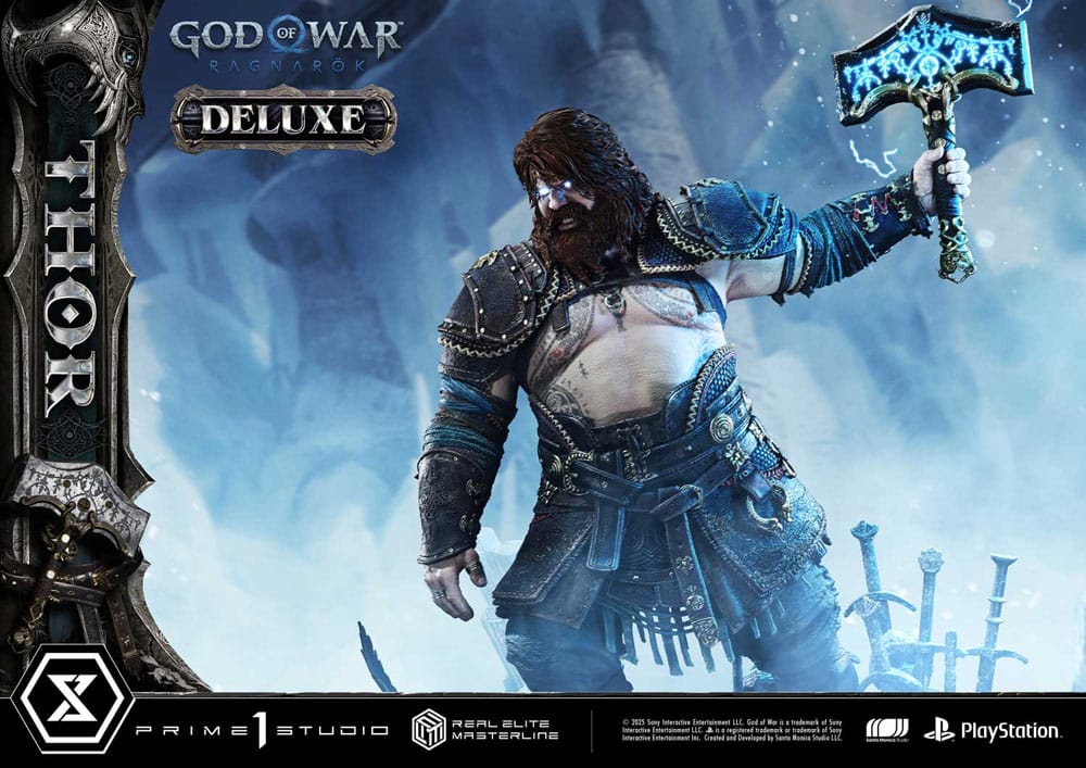 God of War: Ragnarök Real Elite Masterline Series Statue 1/3 Thor Deluxe Version 105 cm