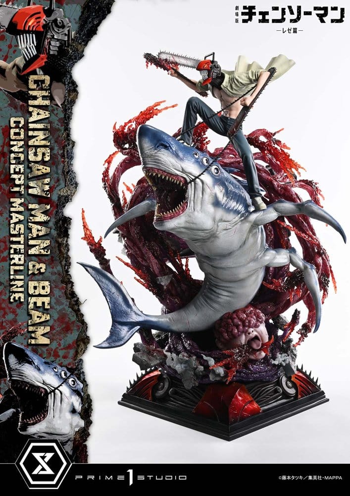 Chainsaw Man Concept Masterline Series Statue 1/6 Chainsaw Man & Beam Bonus Version 73 cm