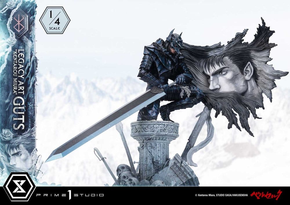 Berserk Legacy Art "Kentarou Miura" Statue 1/4 Guts 74 cm