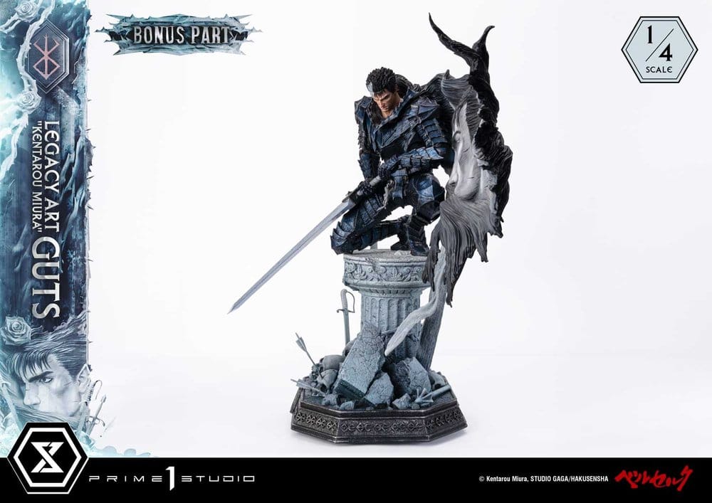 Berserk Legacy Art "Kentarou Miura" Statue 1/4 Guts Bonus Version 74 cm