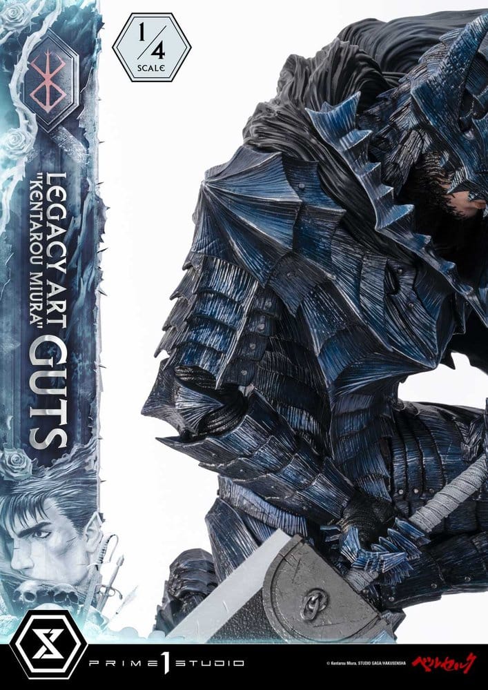 Berserk Legacy Art "Kentarou Miura" Statue 1/4 Guts Bonus Version 74 cm