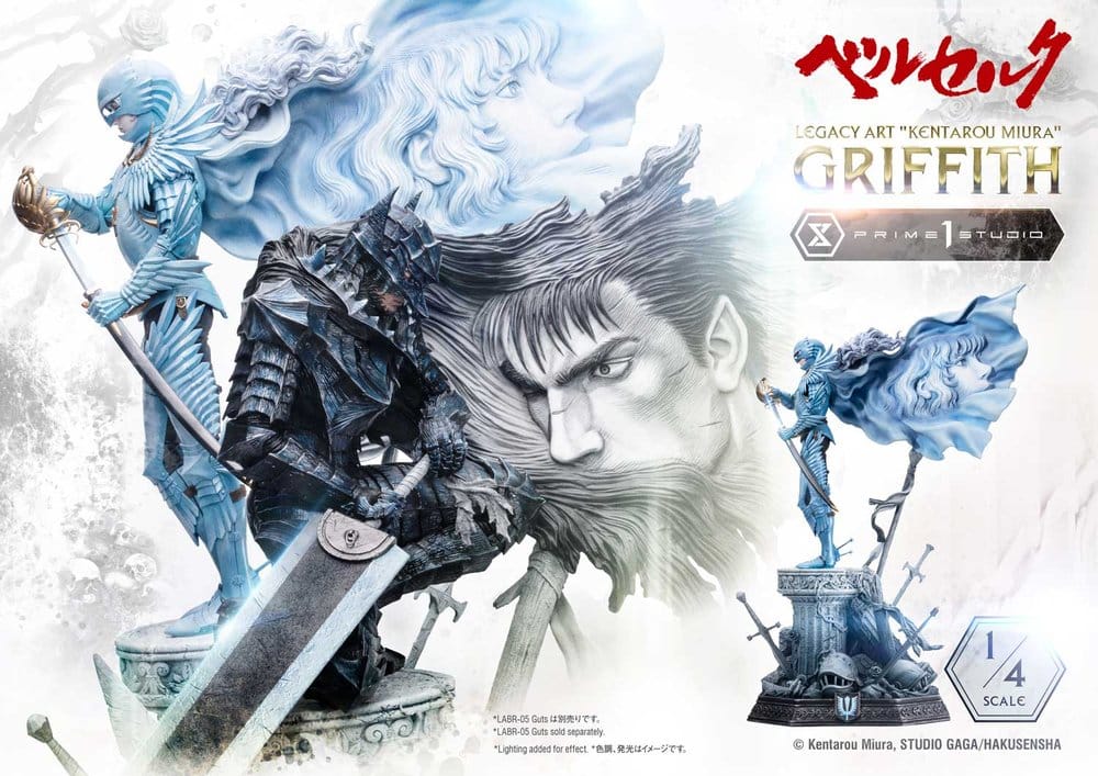 Berserk Legacy Art "Kentarou Miura" Statue 1/4 Griffith Bonus Version 93 cm