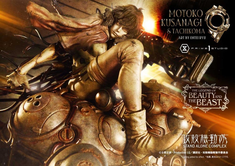 Ghost in the Shell Stand Alone Complex The Legend of Beauty and the Beast Statue 1/4 Motoko Kusanagi & Tachikoma Art by Entei Ryu 53 cm