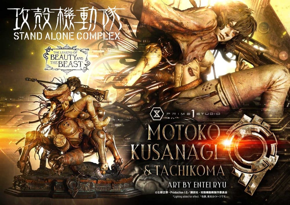 Ghost in the Shell Stand Alone Complex The Legend of Beauty and the Beast Statue 1/4 Motoko Kusanagi & Tachikoma Art by Entei Ryu 53 cm
