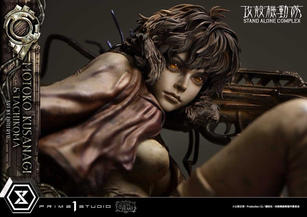 Ghost in the Shell Stand Alone Complex The Legend of Beauty and the Beast Statue 1/4 Motoko Kusanagi & Tachikoma Art by Entei Ryu Bonus Version 53 cm