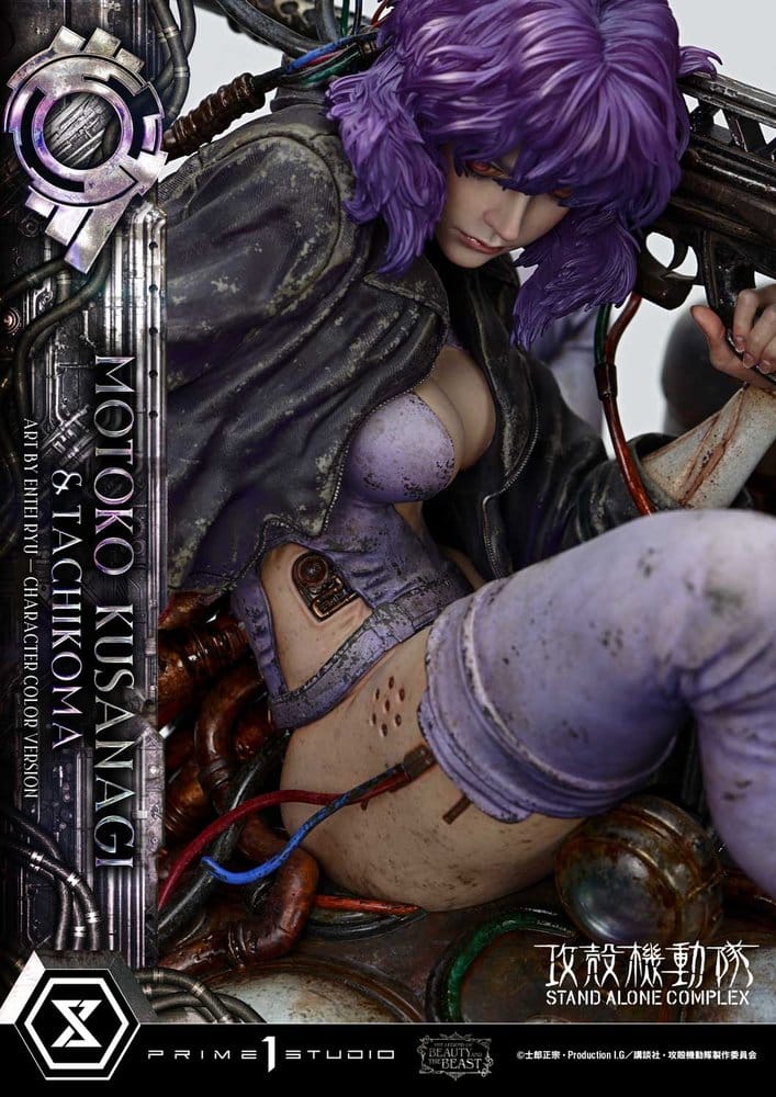 Ghost in the Shell Stand Alone Complex The Legend of Beauty and the Beast Statue 1/4 Motoko Kusanagi & Tachikoma Character color Art by Entei Ryu 53 cm